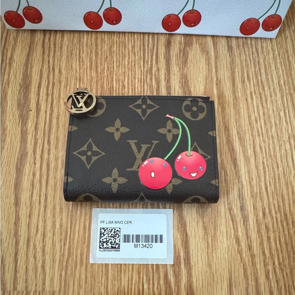 ❌SOLD❌ NWT Louis Vuitton X Takashi Murakami Cherry Lisa Wallet - Picture 4 of 15